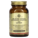 Solgar Bilberry Ginkgo Eyebright Plus Lutein витамины для зрения Солгар, 60 капсул